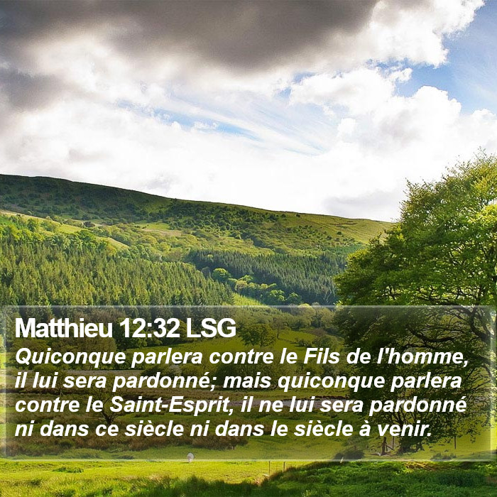 Matthieu 12:32 LSG Bible Study