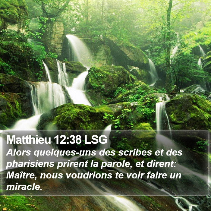 Matthieu 12:38 LSG Bible Study