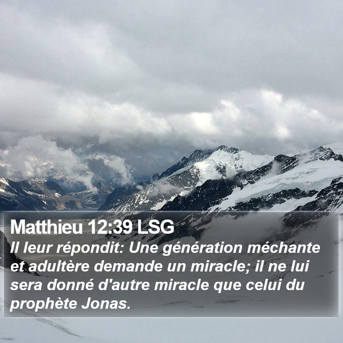 Matthieu 12:39 LSG Bible Study