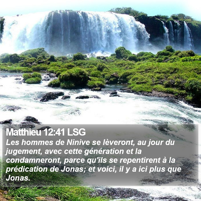 Matthieu 12:41 LSG Bible Study