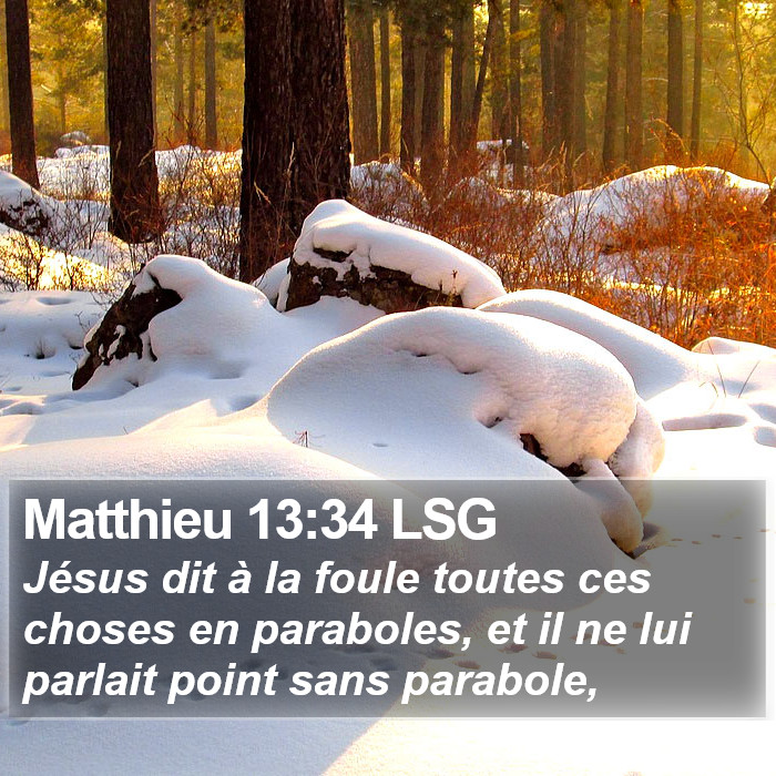 Matthieu 13:34 LSG Bible Study