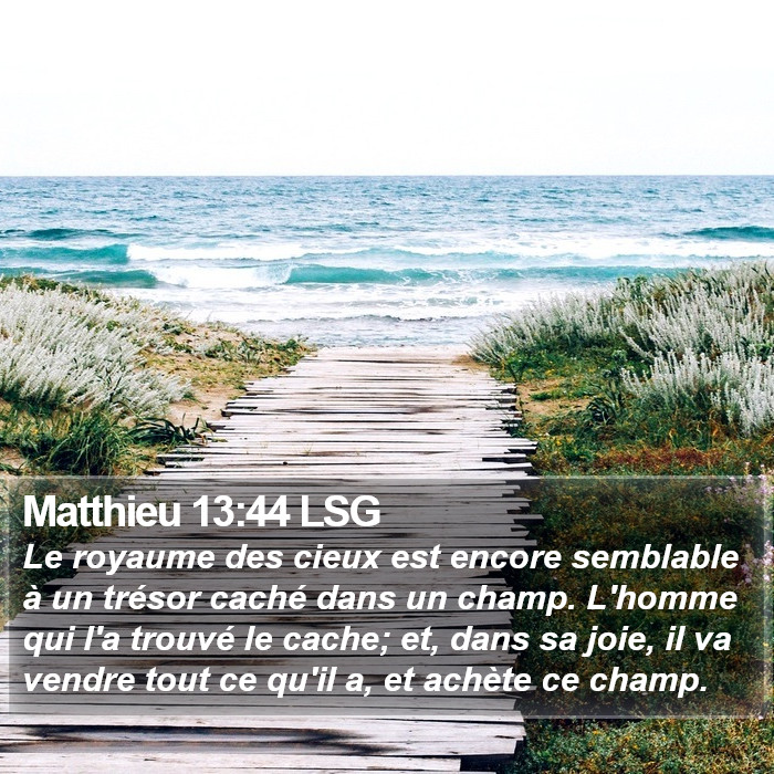 Matthieu 13:44 LSG Bible Study