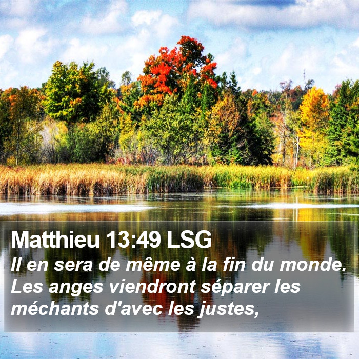 Matthieu 13:49 LSG Bible Study