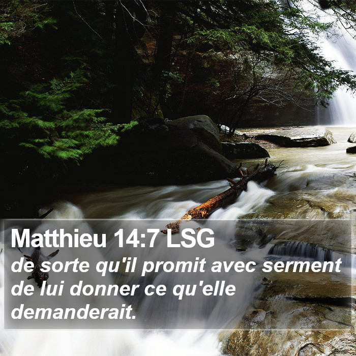 Matthieu 14:7 LSG Bible Study
