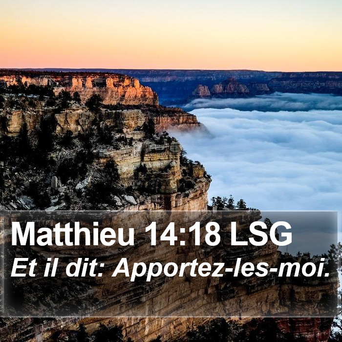 Matthieu 14:18 LSG Bible Study