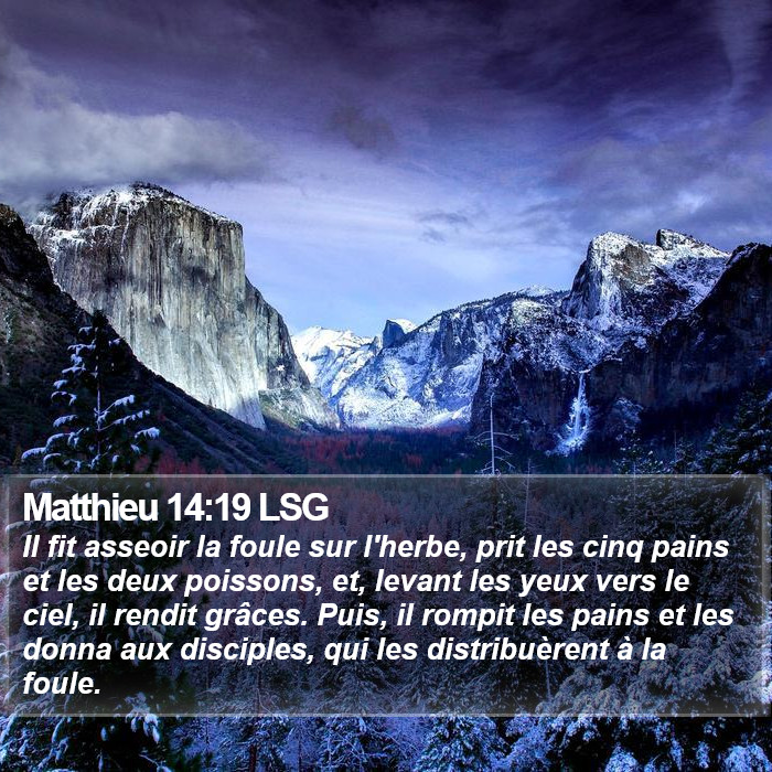 Matthieu 14:19 LSG Bible Study