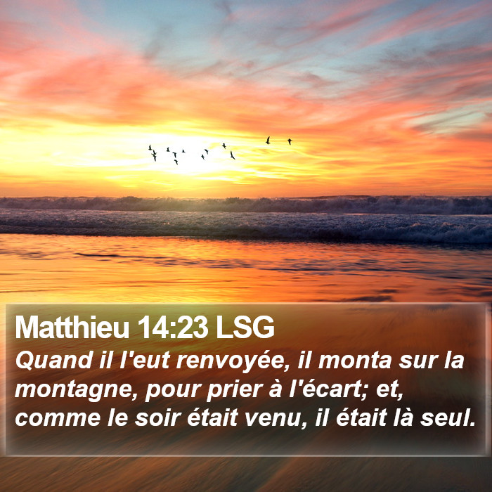 Matthieu 14:23 LSG Bible Study