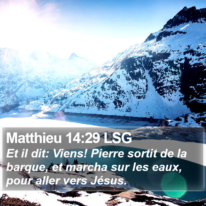 Matthieu 14:29 LSG Bible Study