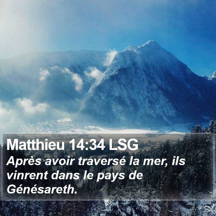 Matthieu 14:34 LSG Bible Study