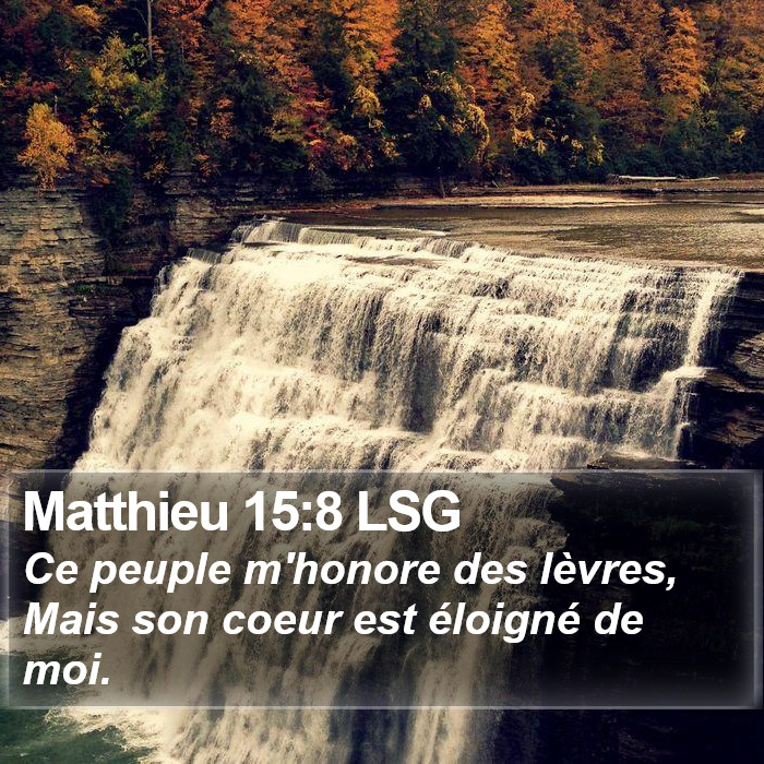 Matthieu 15:8 LSG Bible Study