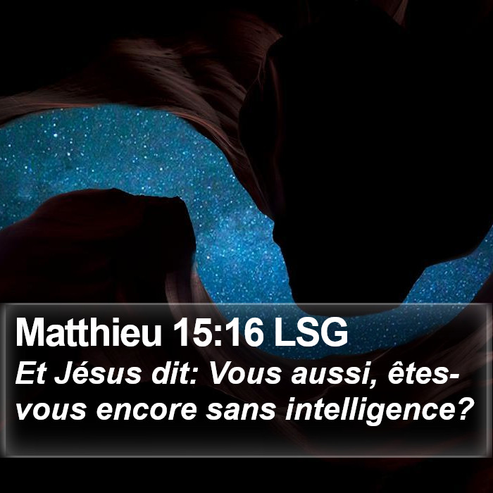 Matthieu 15:16 LSG Bible Study