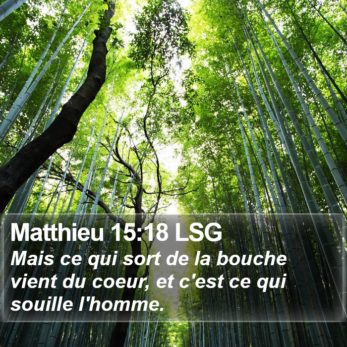 Matthieu 15:18 LSG Bible Study