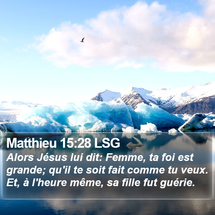 Matthieu 15:28 LSG Bible Study