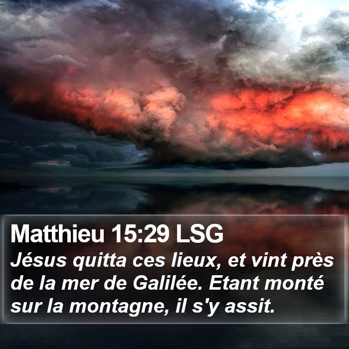 Matthieu 15:29 LSG Bible Study