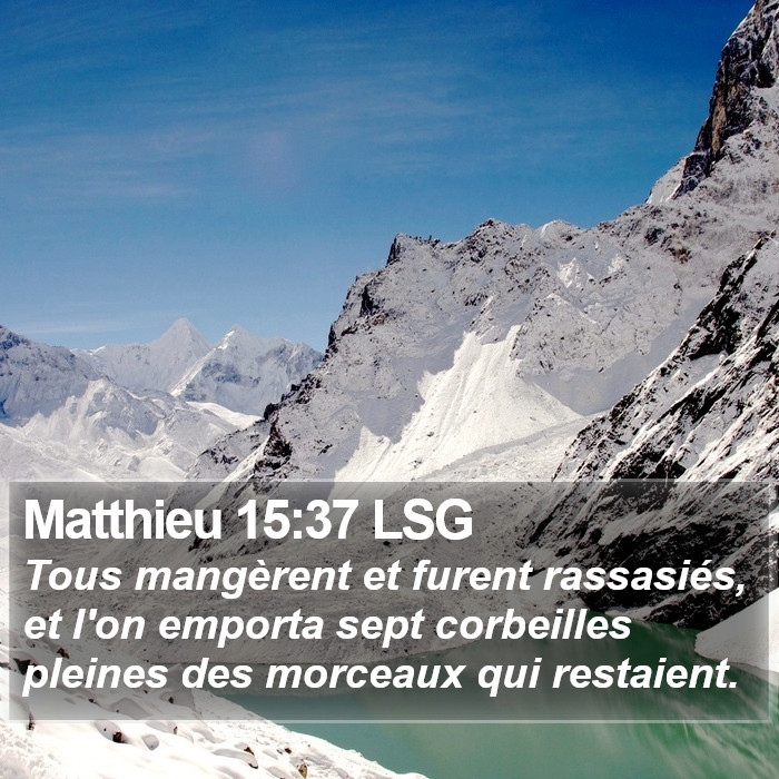 Matthieu 15:37 LSG Bible Study