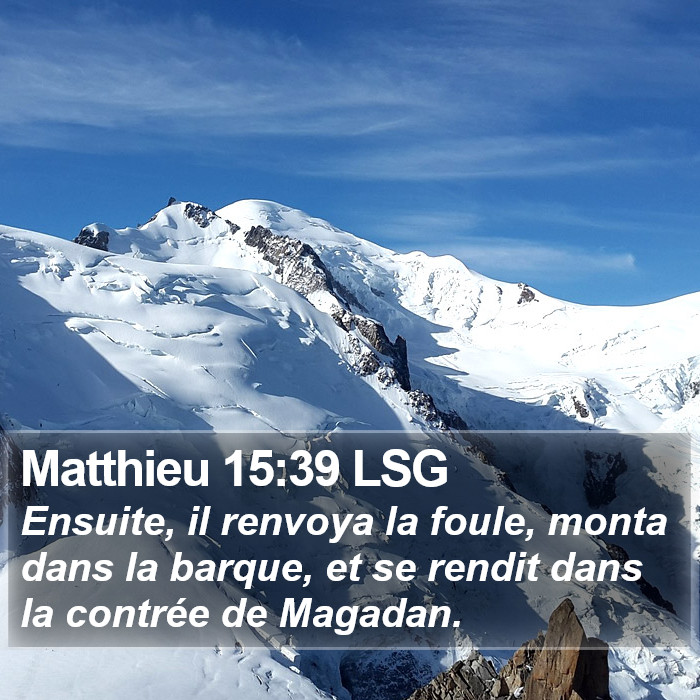 Matthieu 15:39 LSG Bible Study