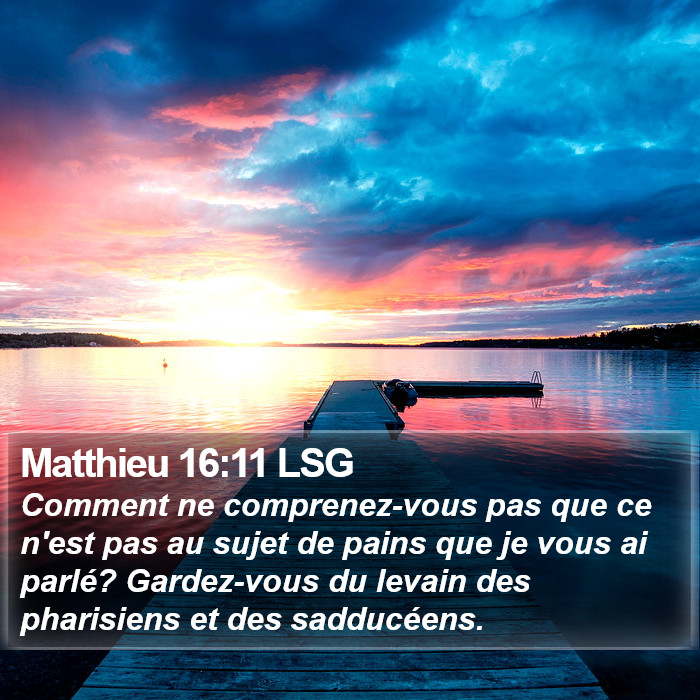 Matthieu 16:11 LSG Bible Study