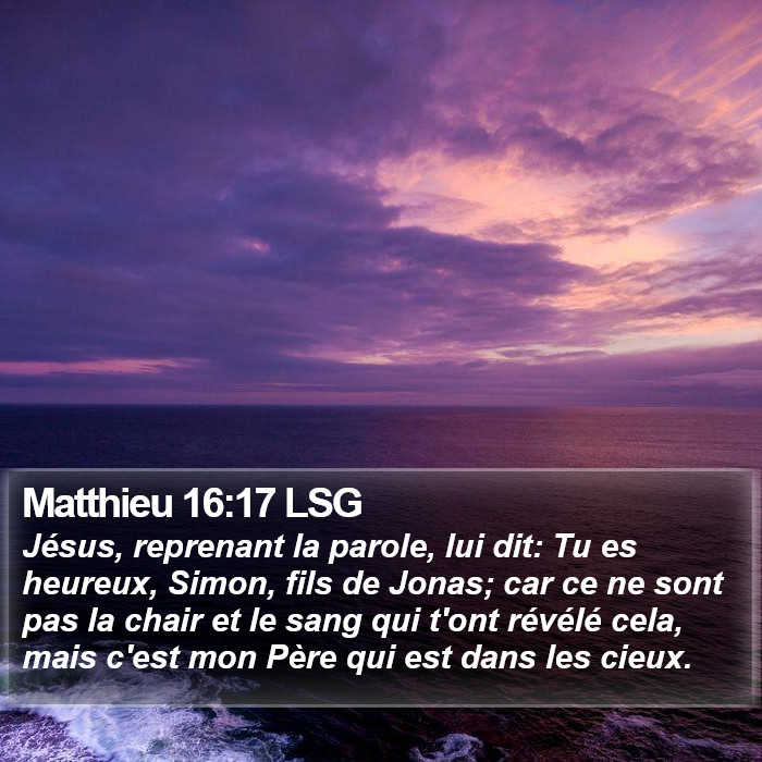 Matthieu 16:17 LSG Bible Study