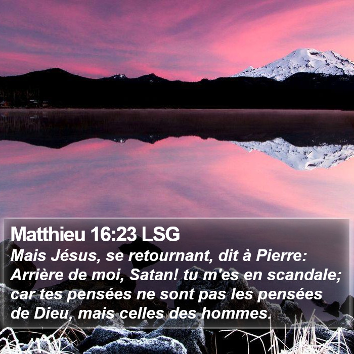 Matthieu 16:23 LSG Bible Study