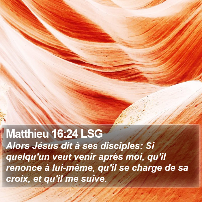 Matthieu 16:24 LSG Bible Study