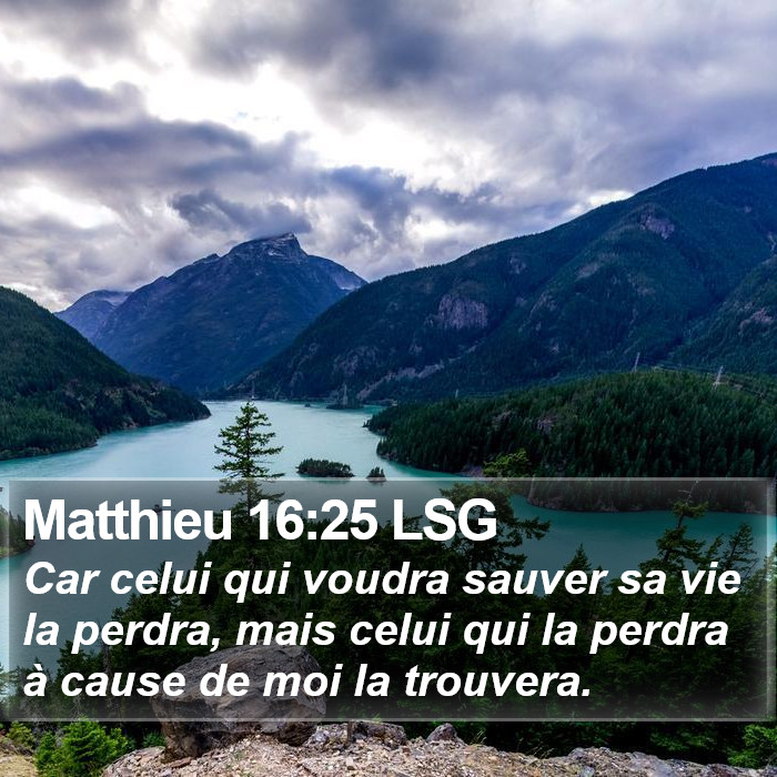 Matthieu 16:25 LSG Bible Study