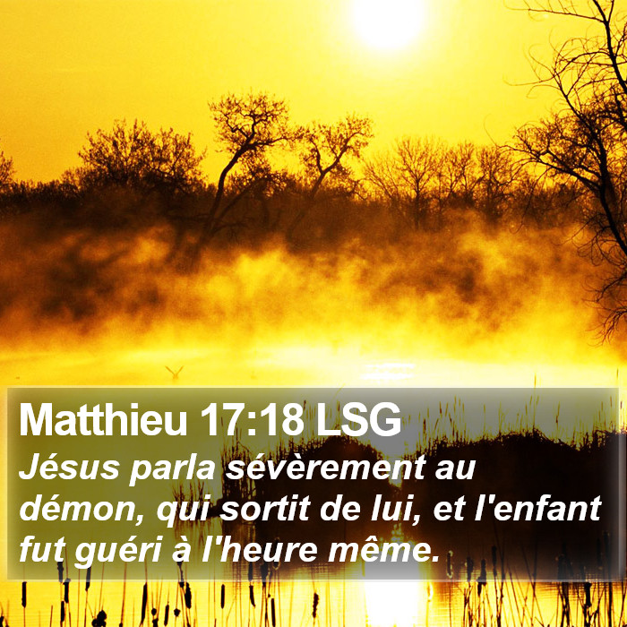 Matthieu 17:18 LSG Bible Study