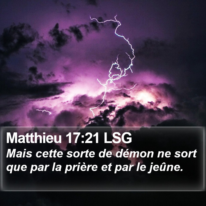 Matthieu 17:21 LSG Bible Study