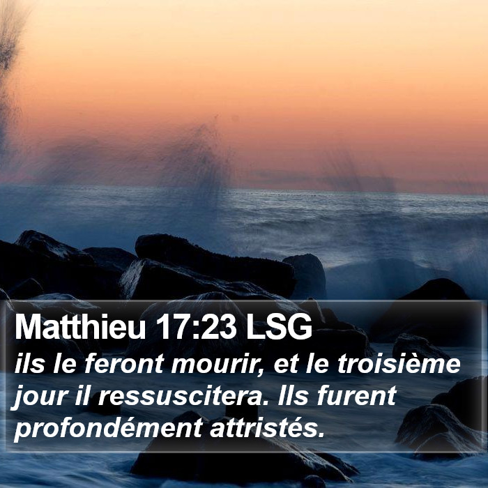 Matthieu 17:23 LSG Bible Study