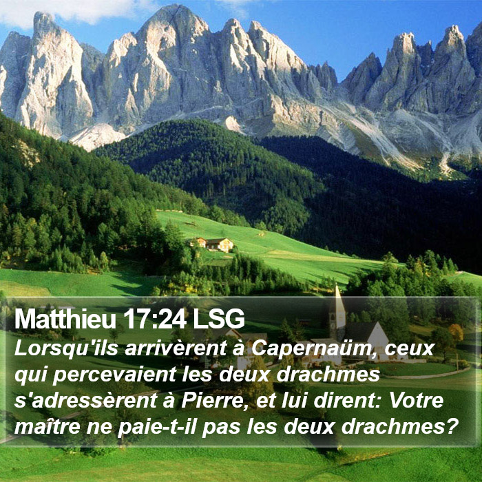 Matthieu 17:24 LSG Bible Study