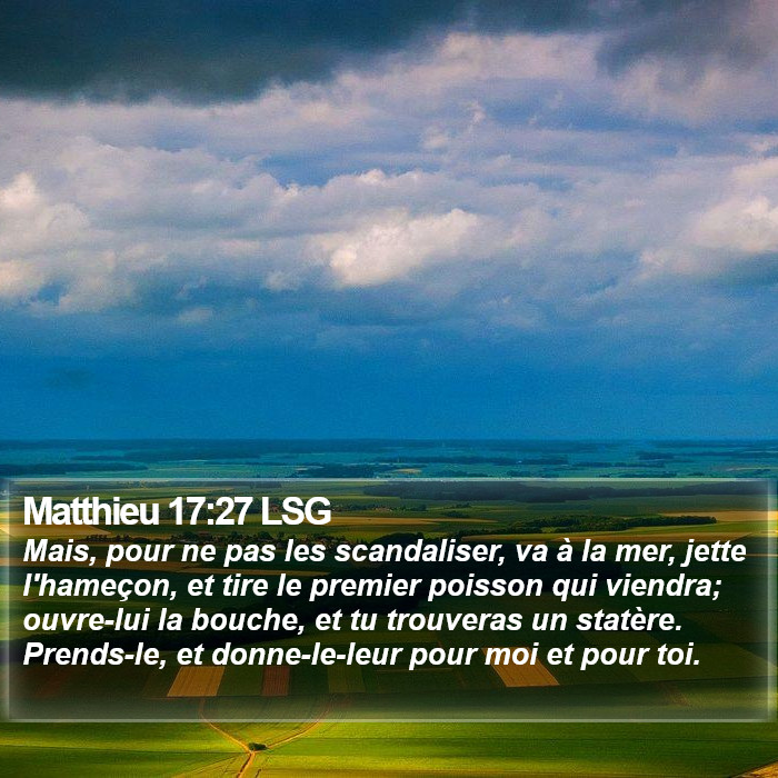 Matthieu 17:27 LSG Bible Study