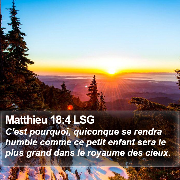 Matthieu 18:4 LSG Bible Study