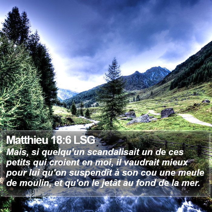 Matthieu 18:6 LSG Bible Study