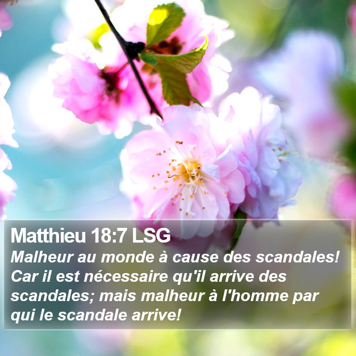 Matthieu 18:7 LSG Bible Study