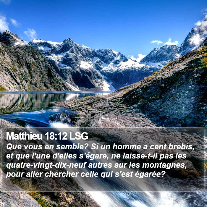 Matthieu 18:12 LSG Bible Study
