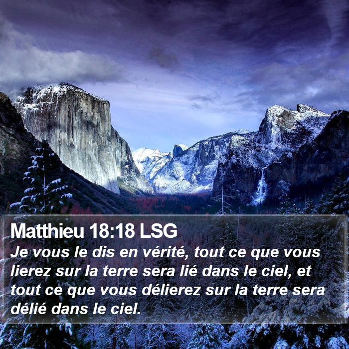 Matthieu 18:18 LSG Bible Study