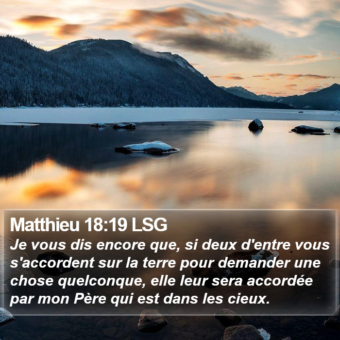 Matthieu 18:19 LSG Bible Study