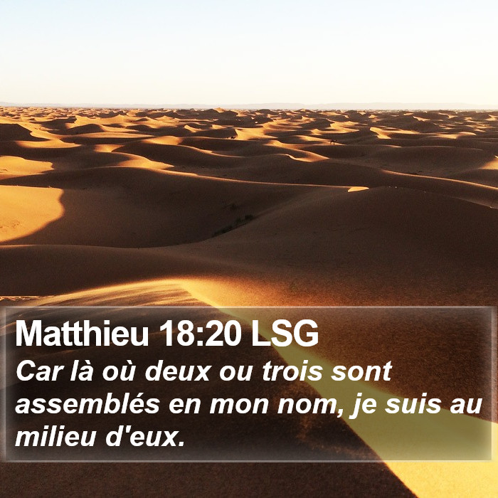 Matthieu 18:20 LSG Bible Study