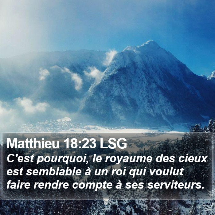 Matthieu 18:23 LSG Bible Study