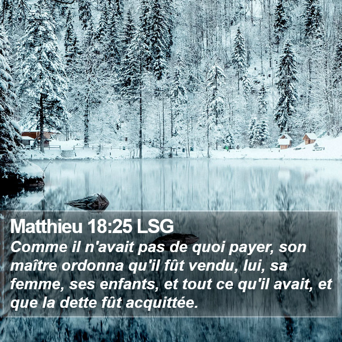 Matthieu 18:25 LSG Bible Study