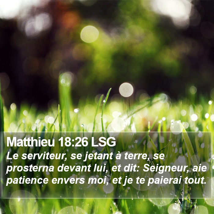 Matthieu 18:26 LSG Bible Study