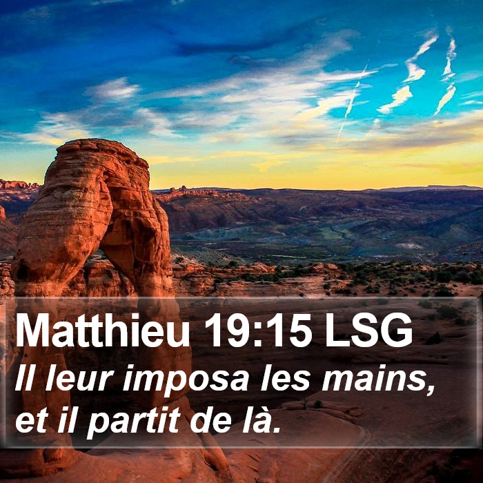 Matthieu 19:15 LSG Bible Study