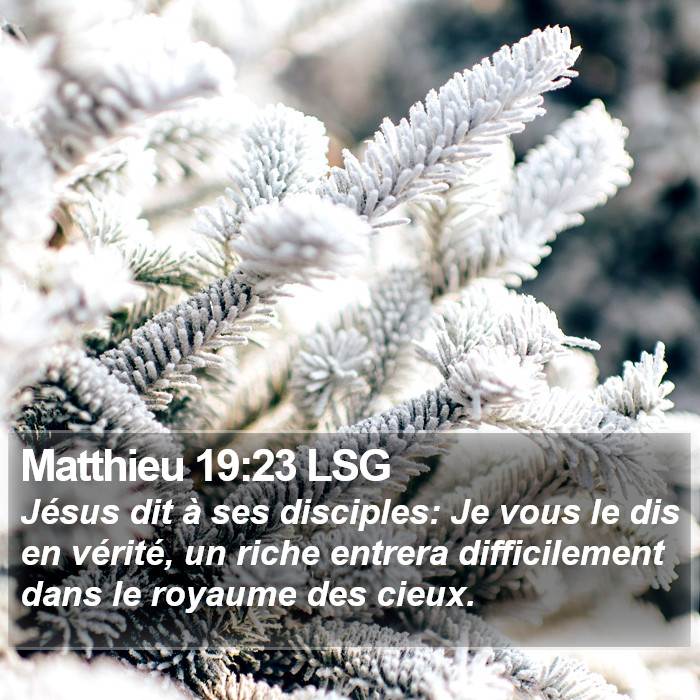 Matthieu 19:23 LSG Bible Study