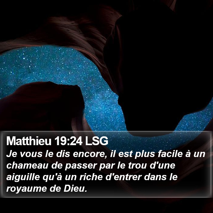 Matthieu 19:24 LSG Bible Study