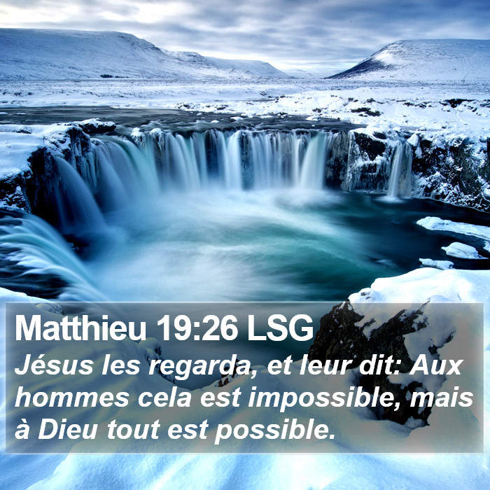 Matthieu 19:26 LSG Bible Study