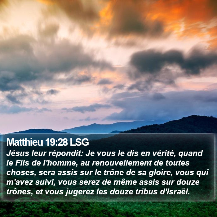 Matthieu 19:28 LSG Bible Study