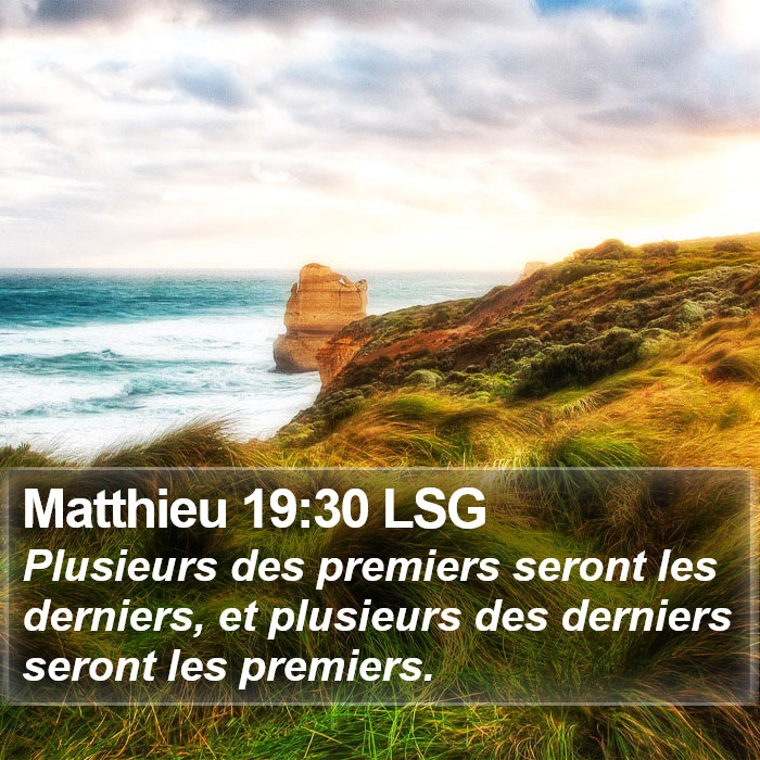 Matthieu 19:30 LSG Bible Study