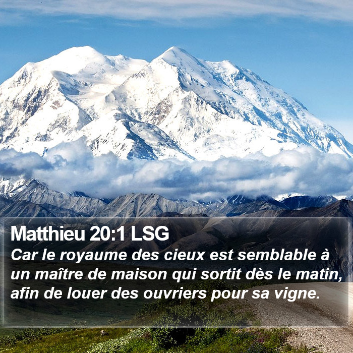 Matthieu 20:1 LSG Bible Study
