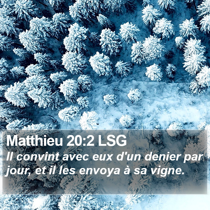Matthieu 20:2 LSG Bible Study
