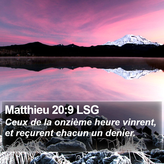 Matthieu 20:9 LSG Bible Study