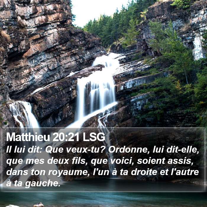 Matthieu 20:21 LSG Bible Study